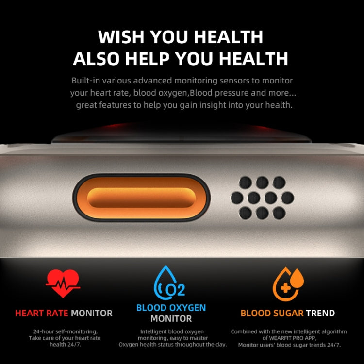 HW8 Smart Watch – 2.02" Screen, IP67 Waterproof, Heart Rate Monitoring