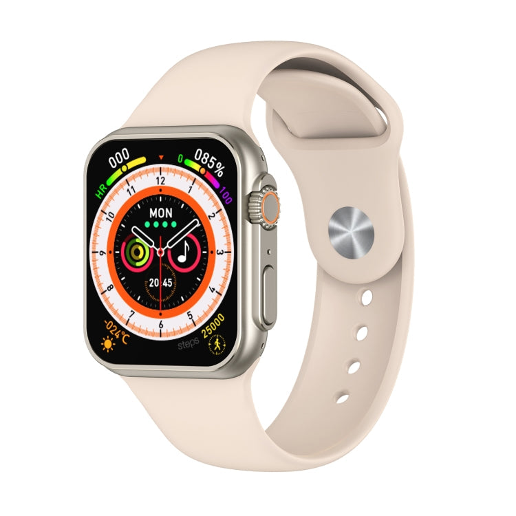 W8 Smart Watch – 2.02" Screen, IP68 Waterproof, Heart Rate Monitoring Gold