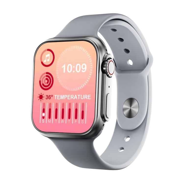 WS8 Smart Watch – 2.0" Screen, IP67 Waterproof, Heart Rate Monitoring Silver
