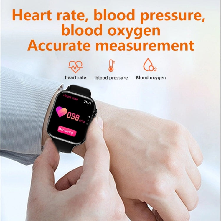 WS8 Smart Watch – 2.0" Screen, IP67 Waterproof, Heart Rate Monitoring