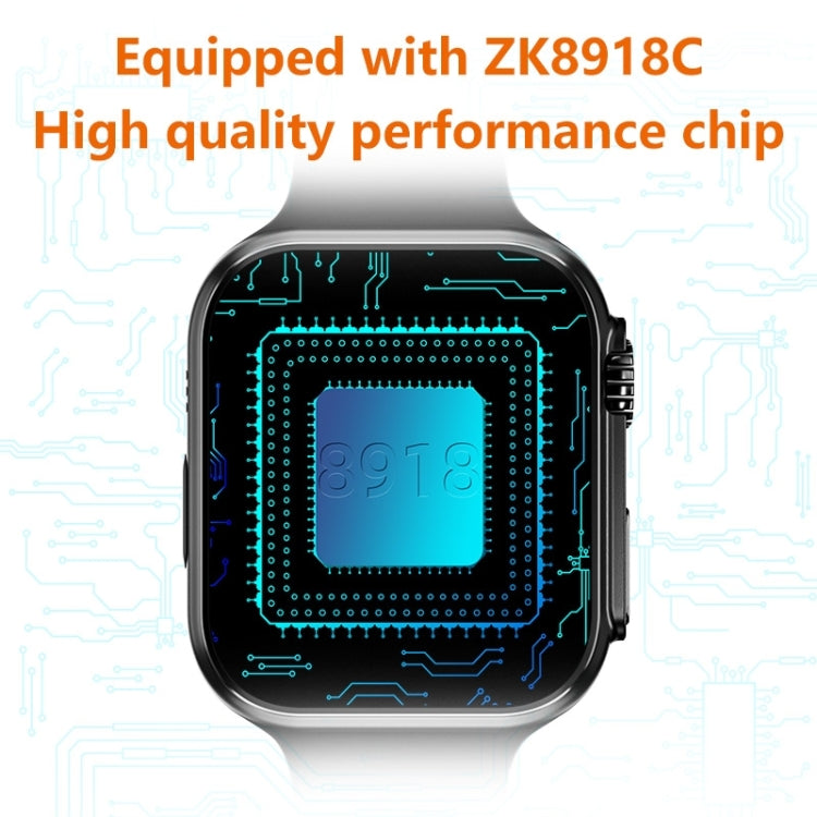 WS8 Smart Watch – 2.0" Screen, IP67 Waterproof, Heart Rate Monitoring