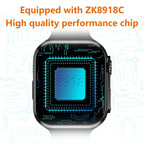 WS8 Smart Watch – 2.0" Screen, IP67 Waterproof, Heart Rate Monitoring
