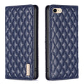 Diamond Lattice Magnetic Leather Flip Phone Case, For iPhone SE 2022 / SE 2020 / 8 / 7, For iPhone XS Max, For iPhone XS / X, For iPhone XR For iPhone SE 2022 SE 2020 8 7 Blue