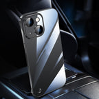 Electroplating Frameless Clear PC Phone Case, For iPhone 14, For iPhone 14 Plus, For iPhone 14 Pro
