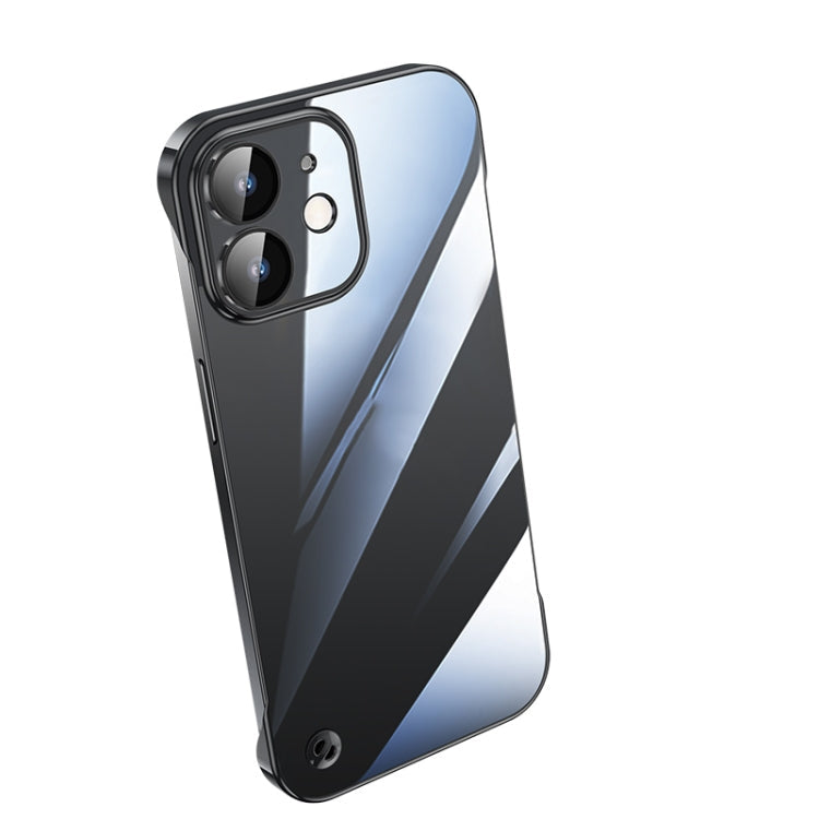 Electroplating Frameless Clear PC Phone Case – Electroplating, Ultra-thin, For iPhone 13 Pro Max, For iPhone 12, For iPhone 12 Pro For iPhone 12 Black