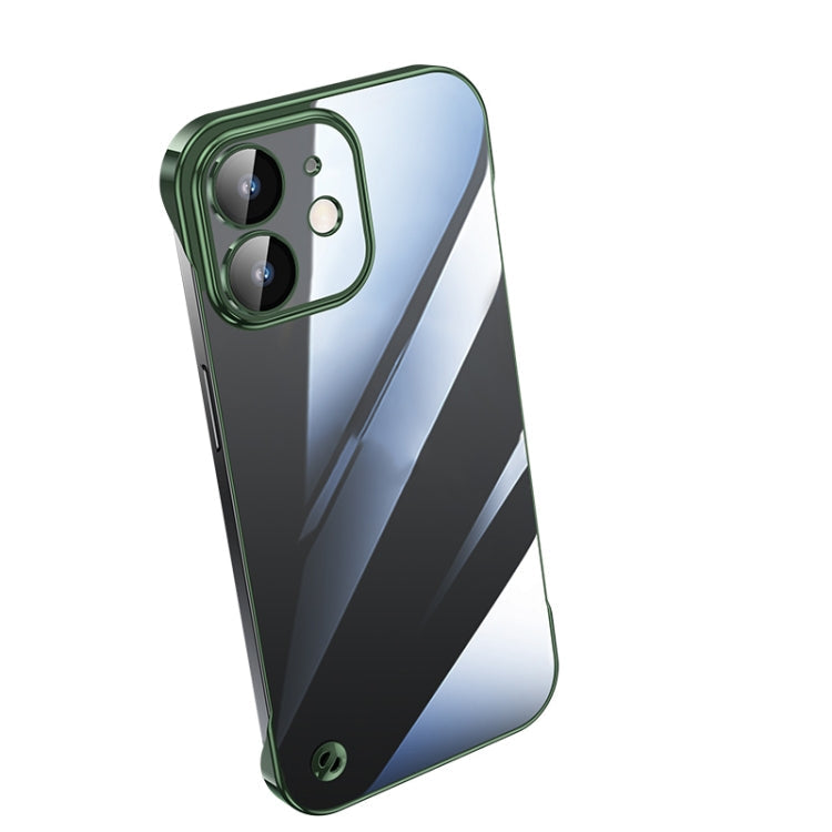 Electroplating Frameless Clear PC Phone Case – Electroplating, Ultra-thin, For iPhone 13 Pro Max, For iPhone 12, For iPhone 12 Pro For iPhone 12 Green