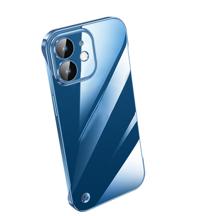 Electroplating Frameless Clear PC Phone Case – Electroplating, Ultra-thin, For iPhone 13 Pro Max, For iPhone 12, For iPhone 12 Pro For iPhone 12 Sierra Blue