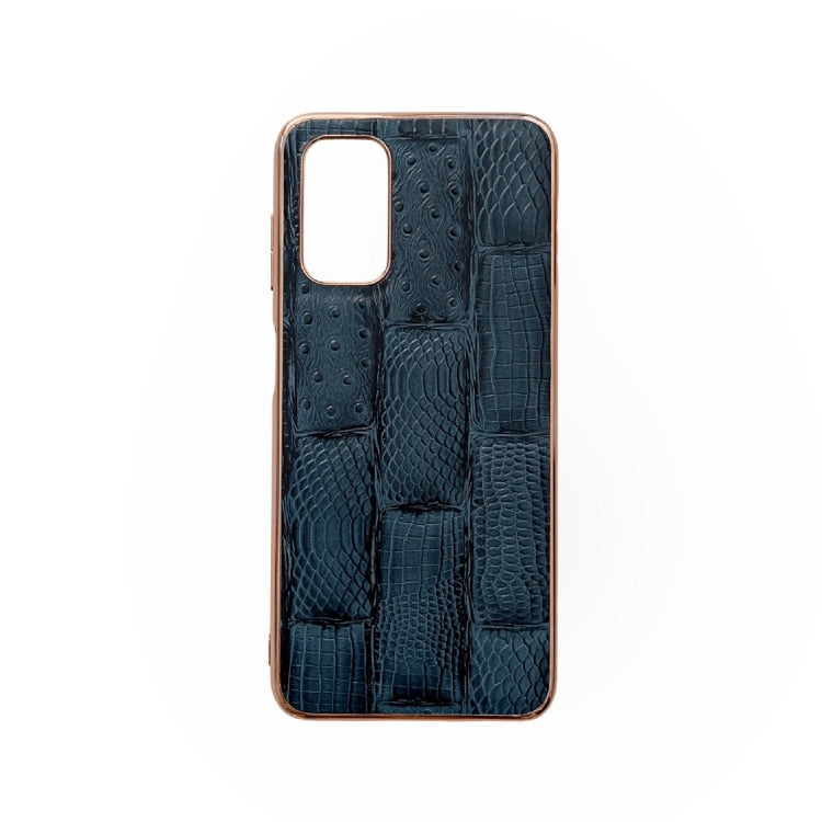 Nano Electroplate Mahjong Texture Leather Phone Case – Leather, For Samsung Galaxy A33 5G, For Samsung Galaxy A53 5G, For Samsung Galaxy A73 5G, For Samsung Galaxy Z Flip4, For Samsung Galaxy Z Fold4 For Samsung Galaxy A33 5G Blue