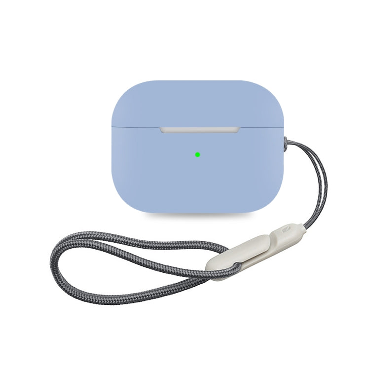For AirPods Pro 2 Earphone Silicone Protective Case Light Blue