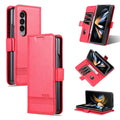AZNS Magnetic Calf Texture Horizontal Flip Leather Phone Case, For Samsung Galaxy Z Fold3 5G, For Samsung Galaxy Z Fold4 For Samsung Galaxy Z Fold3 5G Red