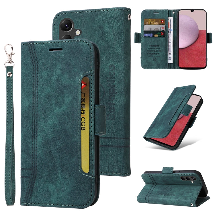 BETOPNICE Dual-side Buckle Leather Phone Case – Wear-resistant, Card Slot, Kickstand, For Samsung Galaxy A14 5G, For Honor X8 5G / X6, For Samsung Galaxy S23 5G, For OPPO A17 For Samsung Galaxy A14 5G Green