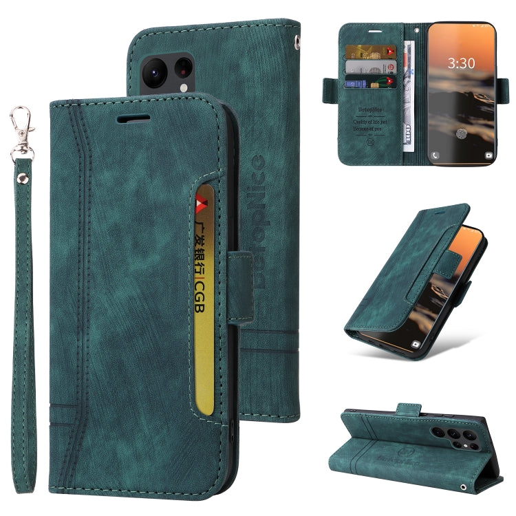 BETOPNICE Dual-side Buckle Leather Phone Case – Wear-resistant, Card Slot, Kickstand, For Samsung Galaxy S23+ 5G, For Samsung Galaxy S23 Ultra 5G For Samsung Galaxy S23 Ultra 5G Green