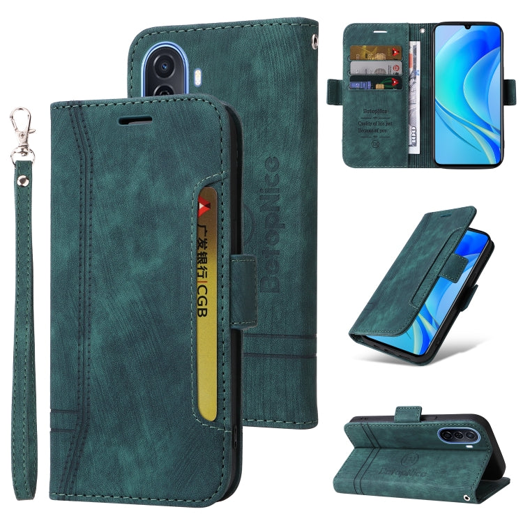 BETOPNICE Dual-side Buckle Leather Phone Case – Wear-resistant, Card Slot, Kickstand, For Xiaomi 12T / 12T Pro / K50 Ultra, For Xiaomi Redmi A1 4G, For Huawei nova Y70 / Y70 Plus / Enjoy 50, For Huawei nova Y90 / Enjoy 50 Pro For Huawei nova Y70 Y70 Plus Enjoy 50 Green
