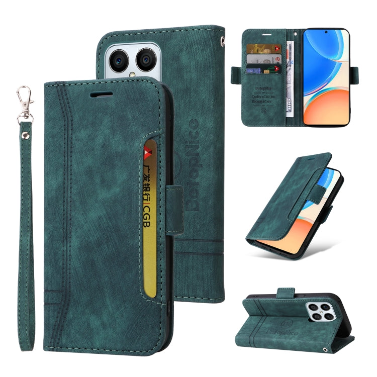 BETOPNICE Dual-side Buckle Leather Phone Case – Wear-resistant, Card Slot, Kickstand, For Samsung Galaxy A14 5G, For Honor X8 5G / X6, For Samsung Galaxy S23 5G, For OPPO A17 For Honor X8 5G X6 Green