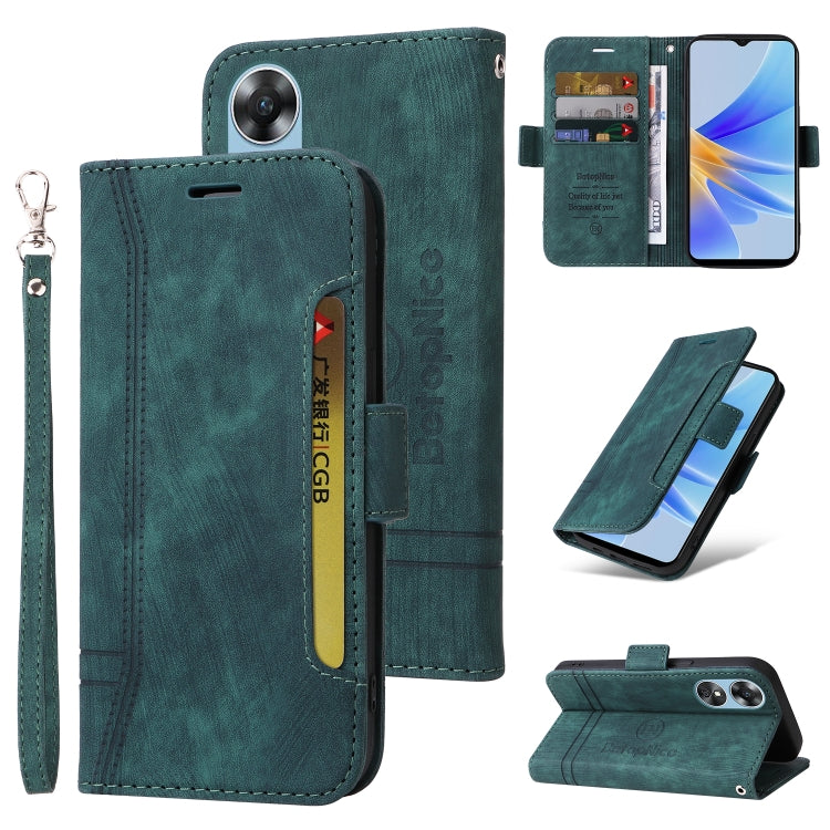BETOPNICE Dual-side Buckle Leather Phone Case – Wear-resistant, Card Slot, Kickstand, For Samsung Galaxy A14 5G, For Honor X8 5G / X6, For Samsung Galaxy S23 5G, For OPPO A17 For OPPO A17 Green