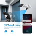 ESCAM QF103 3MP Cloud Storage PT WIFI PIR Alarm IP Camera with Solar Panel Battery Support Full Color Night Vision & Two Way Audio, QF103
