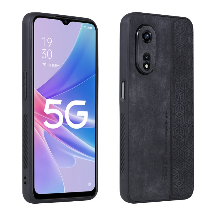 AZNS 3D Embossed Skin Feel Phone Case – Leather, TPU, For Huawei nova 9z 5G/Enjoy 50+, For OPPO A97 5G, For Honor Play 30, For Huawei Maimang 11 For OPPO A97 5G Black