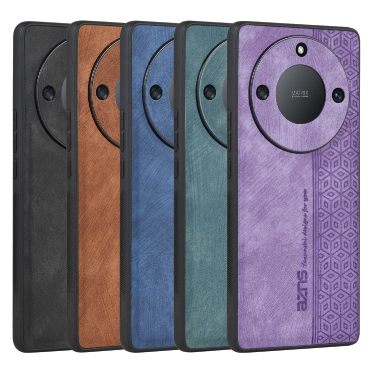 AZNS 3D Embossed Skin Feel Phone Case – Leather, TPU, For Honor X40