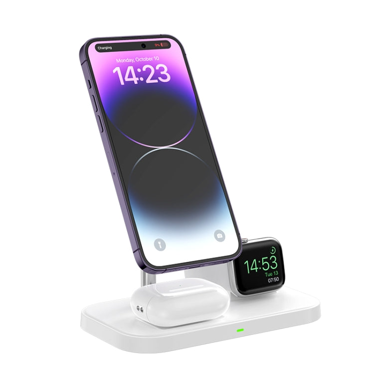 WA22 3 in 1 Magnetic Wireless Charger Phone Holder, WA22 – Magnetic, TPU WA22 White
