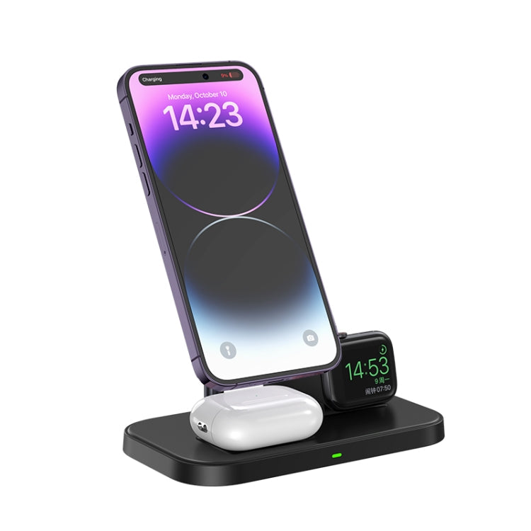 WA22 3 in 1 Magnetic Wireless Charger Phone Holder, WA22 – Magnetic, TPU WA22 Black