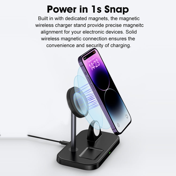 WA22 3 in 1 Magnetic Wireless Charger Phone Holder, WA22 – Magnetic, TPU