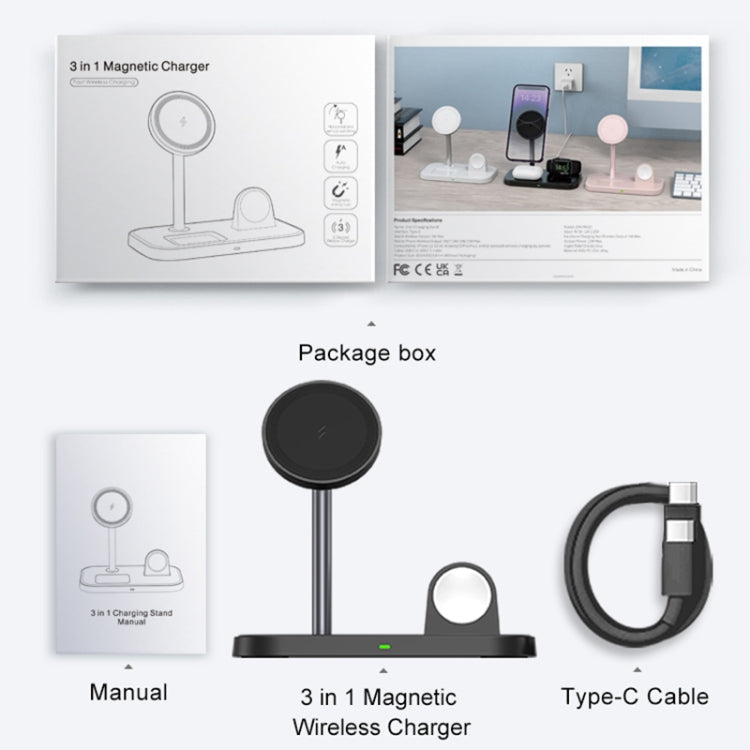 WA22 3 in 1 Magnetic Wireless Charger Phone Holder, WA22 – Magnetic, TPU
