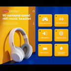 Lenovo TH10 Wireless Bluetooth Gaming Bass Music Sports Noise-cancelling Headphone, TH10 White, TH10 Black – Leather, Bluetooth