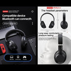 Lenovo TH10 Wireless Bluetooth Gaming Bass Music Sports Noise-cancelling Headphone, TH10 White, TH10 Black – Leather, Bluetooth