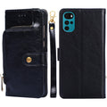 Zipper Bag Leather Phone Case – Lanyard, Card Slot, Leather, For Motorola Moto E32 India/E22s 4G Global, For OPPO A17, For OPPO K10x 5G, For Realme C33 4G, For vivo V25 5G/V25e 5G/X80 Lite, For vivo Y16 4G/Y02s 4G