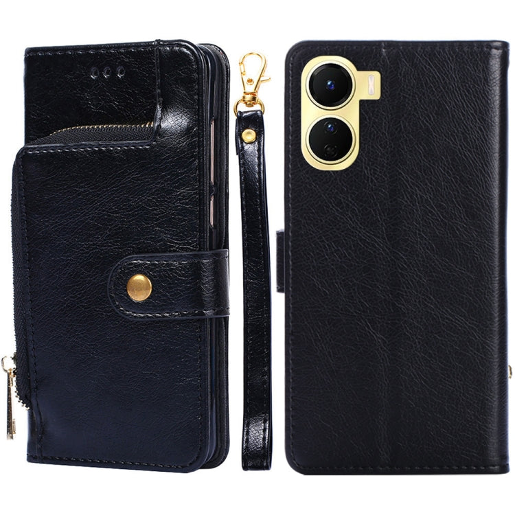 Zipper Bag Leather Phone Case – Lanyard, Card Slot, Leather, For Motorola Moto E32 India/E22s 4G Global, For OPPO A17, For OPPO K10x 5G, For Realme C33 4G, For vivo V25 5G/V25e 5G/X80 Lite, For vivo Y16 4G/Y02s 4G For vivo Y16 4G Y02s 4G Black