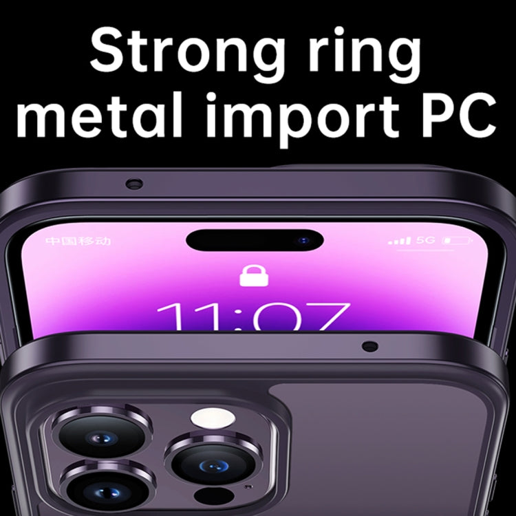 Metal Frame + Nano Glass + TPU Phone Case – TPU, For iPhone 14 Pro Max