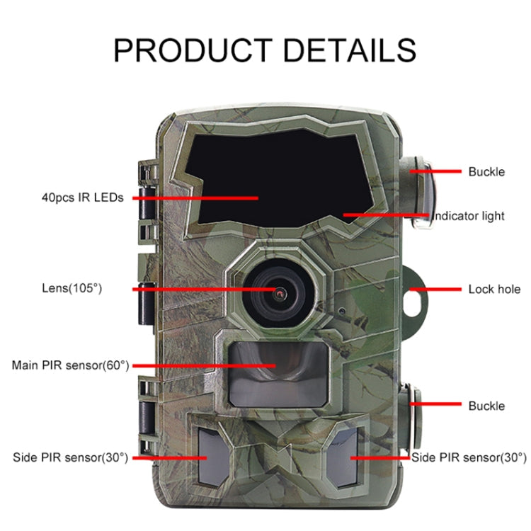 H888WIFI 4K Resolution 2.4 inch TFT Screen WIFI Hunting Trail Camera, H888WIFI