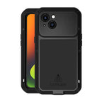 LOVE MEI Metal Shockproof Waterproof Dustproof Phone Case, For iPhone 14, For iPhone 14 Plus, For iPhone 14 Pro, For iPhone 14 Pro Max For iPhone 14 Black
