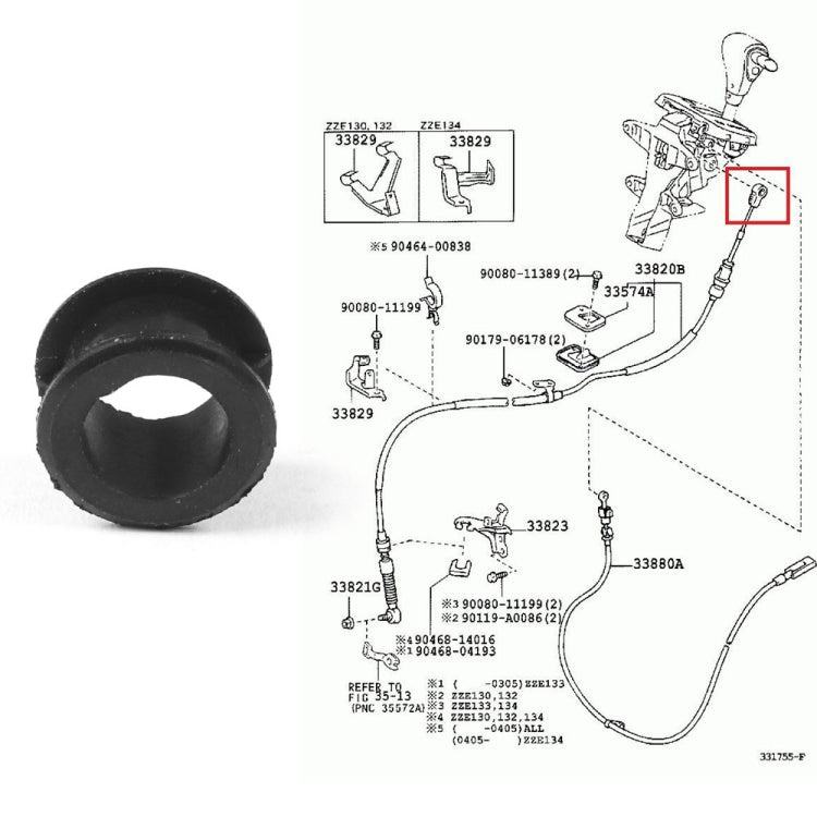 Car Automatic Transmission Gear Shifting Cable End Connector Bushing – Wear-resistant, For Toyota Corolla 2003-2008