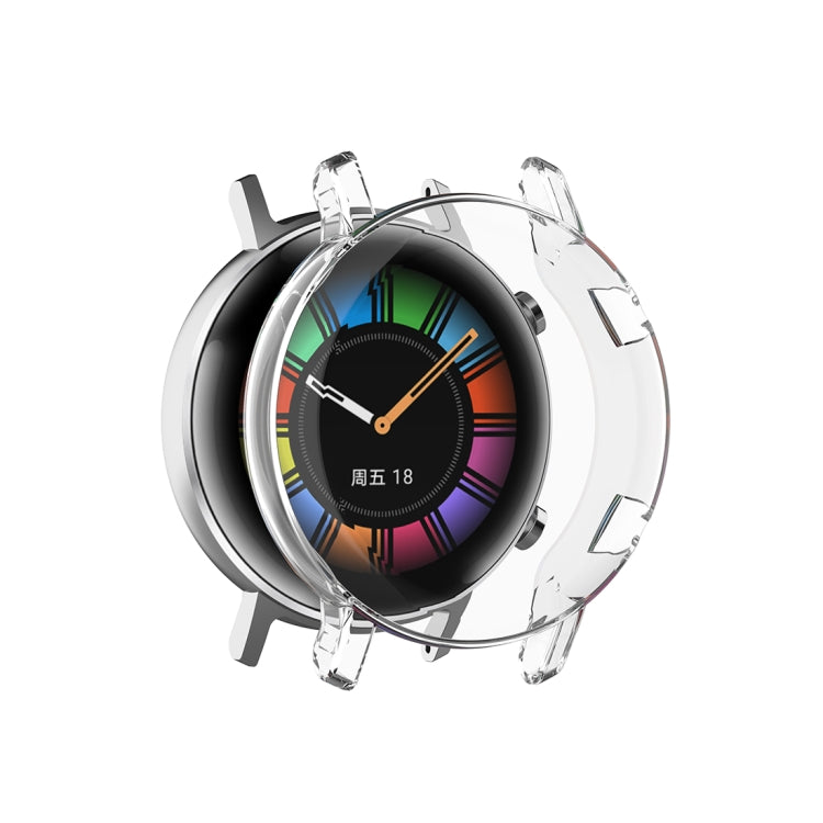 Full Coverage Watch Protective Case with Screen, For Huawei Watch GT2 42mm, For Huawei Watch GT2 46mm For Huawei Watch GT2 42mm Transparent White