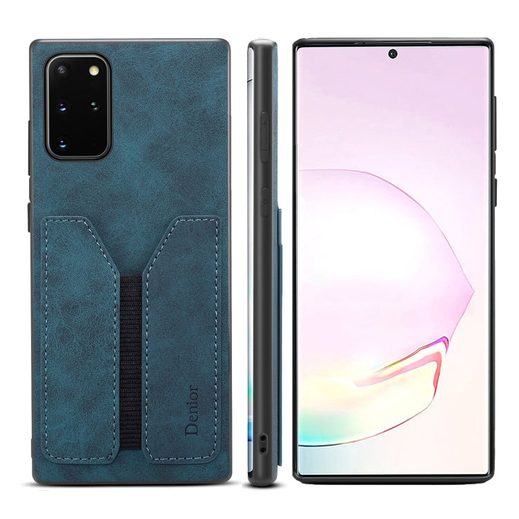 Denior DV Elastic Card PU Back Cover Phone Case – Shockproof, Card Slot, Leather, For Samsung Galaxy Note20, For Samsung Galaxy Note20 Ultra, For Samsung Galaxy S20, For Samsung Galaxy S20+, For Samsung Galaxy S20 Ultra, For Samsung Galaxy Note10 For Samsung Galaxy Note20 Blue