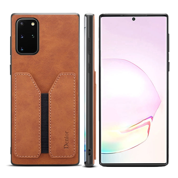 Denior DV Elastic Card PU Back Cover Phone Case – Shockproof, Card Slot, Leather, For Samsung Galaxy Note20, For Samsung Galaxy Note20 Ultra, For Samsung Galaxy S20, For Samsung Galaxy S20+, For Samsung Galaxy S20 Ultra, For Samsung Galaxy Note10 For Samsung Galaxy Note20 Brown