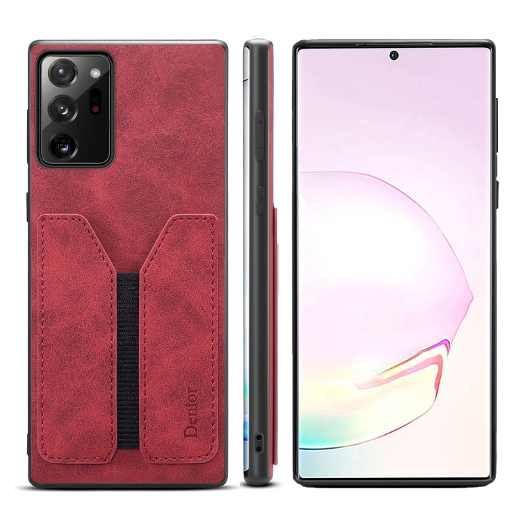 Denior DV Elastic Card PU Back Cover Phone Case – Shockproof, Card Slot, Leather, For Samsung Galaxy Note20, For Samsung Galaxy Note20 Ultra, For Samsung Galaxy S20, For Samsung Galaxy S20+, For Samsung Galaxy S20 Ultra, For Samsung Galaxy Note10 For Samsung Galaxy Note20 Ultra Red