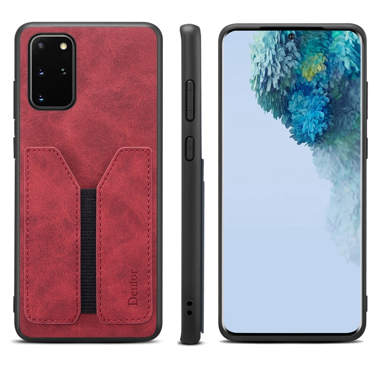 Denior DV Elastic Card PU Back Cover Phone Case – Shockproof, Card Slot, Leather, For Samsung Galaxy Note20, For Samsung Galaxy Note20 Ultra, For Samsung Galaxy S20, For Samsung Galaxy S20+, For Samsung Galaxy S20 Ultra, For Samsung Galaxy Note10 For Samsung Galaxy S20 Ultra Red