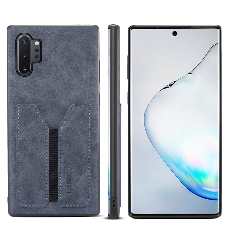 Denior DV Elastic Card PU Back Cover Phone Case, For Samsung Galaxy Note10+, For Samsung Galaxy S10+, For Samsung Galaxy S10 5G, For Samsung Galaxy Note9 For Samsung Galaxy Note10+ Grey