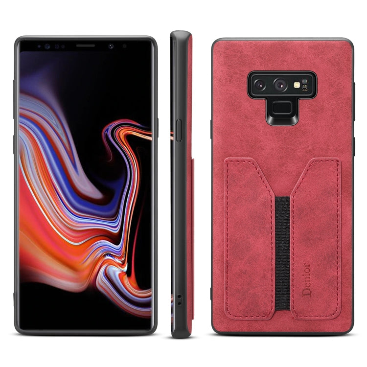 Denior DV Elastic Card PU Back Cover Phone Case – Shockproof, Card Slot, Leather, For Samsung Galaxy Note10+, For Samsung Galaxy S10+, For Samsung Galaxy S10 5G, For Samsung Galaxy Note9 For Samsung Galaxy Note9 Red