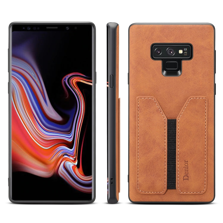 Denior DV Elastic Card PU Back Cover Phone Case – Shockproof, Card Slot, Leather, For Samsung Galaxy Note10+, For Samsung Galaxy S10+, For Samsung Galaxy S10 5G, For Samsung Galaxy Note9 For Samsung Galaxy Note9 Brown