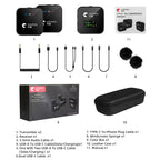 Yanmai GF525 2 in 1 Broadcast 2.4G Wireless Lavalier Microphone Mini Clip-on Mic with LED Display – Durable Build, Easy to Use