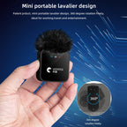 Yanmai GF525 2 in 1 Broadcast 2.4G Wireless Lavalier Microphone Mini Clip-on Mic with LED Display – Durable Build, Easy to Use