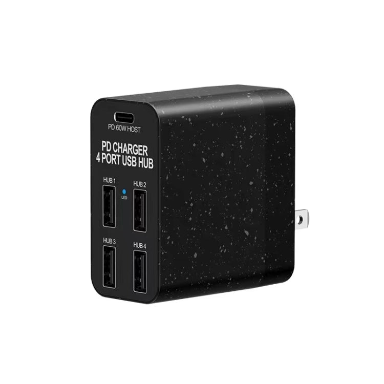 X83 Charger – 65W Output USB-C / Type-C + 4 Ports USB HUB PD Charger, US Plug, X83