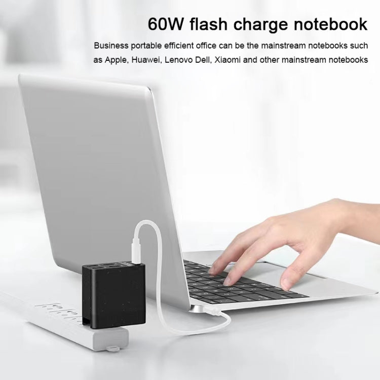 X83 Charger – 65W Output USB-C / Type-C + 4 Ports USB HUB PD Charger, US Plug, X83
