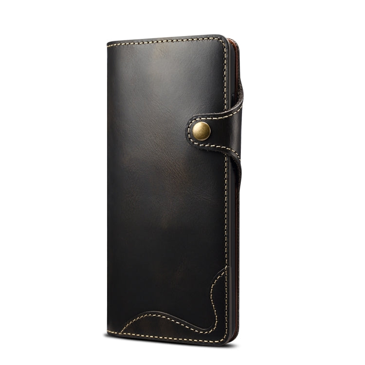 Denior Oil Wax Cowhide Magnetic Button Genuine Leather Case – Magnetic, Card Slot, Leather, For Samsung Galaxy S20+, For Samsung Galaxy S20 Ultra, For Samsung Galaxy Note20, For Samsung Galaxy Note20 Ultra, For Samsung Galaxy S21 5G