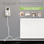 Plug-in LCD Thermostat, EU Plug, With WiFi, Without WiFi