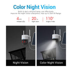 ESCAM QF170 2MP WiFi Full Color Night Vision Two-way Audio Solar Camera, QF170