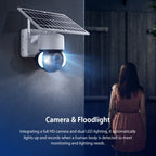 2.4G Wifi Solar Battery Powered? Floodlight PTZ? Camera with PIR Human Detection, ST-S518-2M-TY – Durable Build, Easy to Use